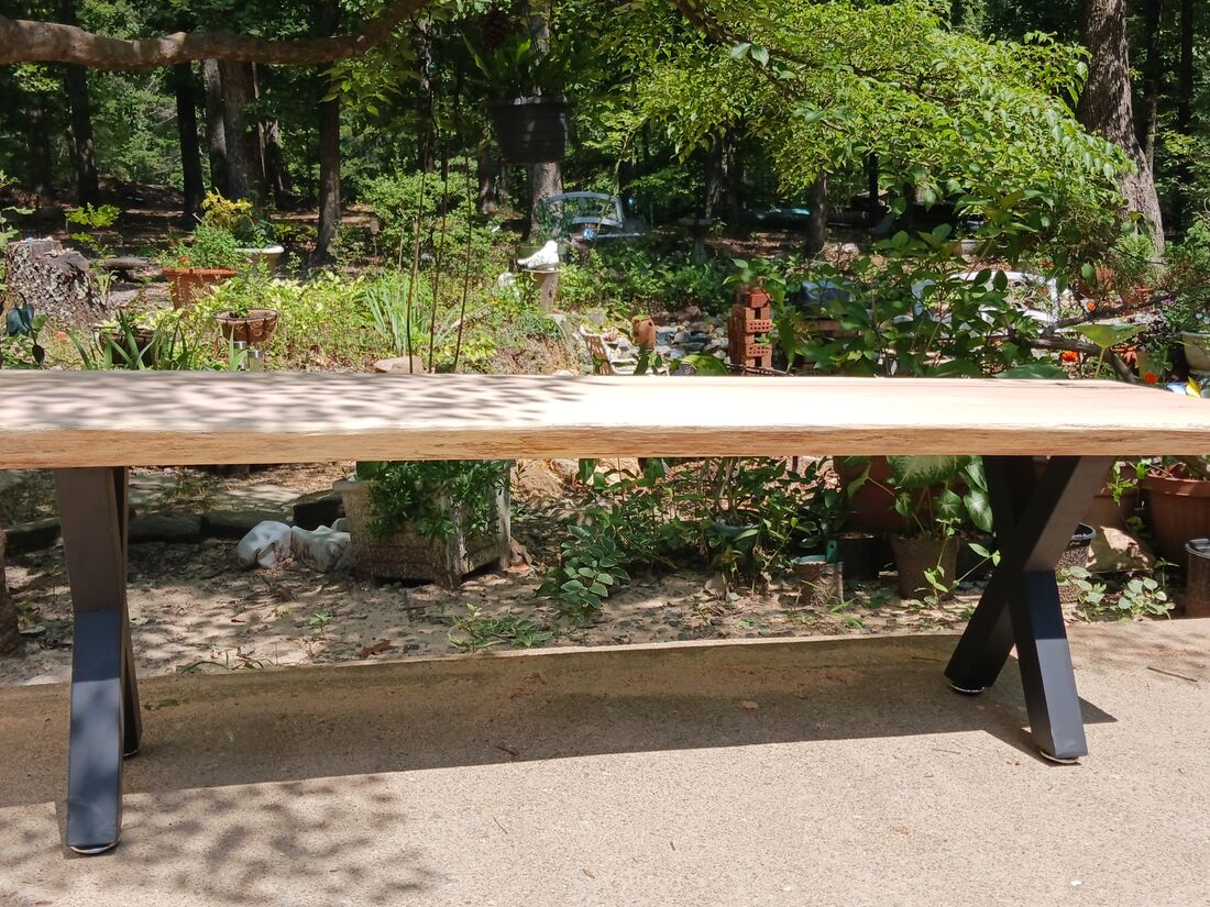 Bench in a planted garden setting